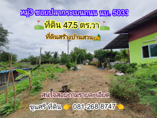 ขายด่วน!! ที่ดินสร้างบ้านสวน 47.5 ตาราง👉ซอย ปลากระเบน ต.ขุนศรี อ.ไทรน้อย 