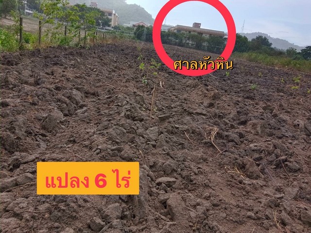 ขายที่ดินเปล่า 6 ไร่ วิวภูเขา หลังศาลจังหวัดหัวหิน