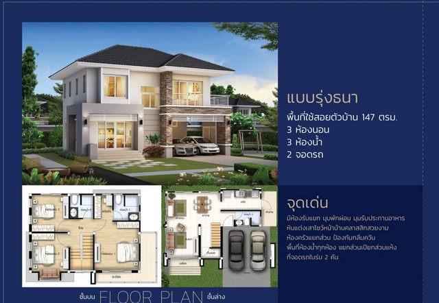 ขายบ้านสร้างใหม่ในโครงการ 6 หลังสุดท้าย ใกล้โฮมโปรสันทราย