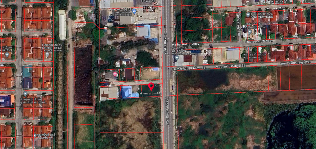 SaleLand Land for sale next to Hathairat Road, 125 sq m, width 18 meters, already filled.