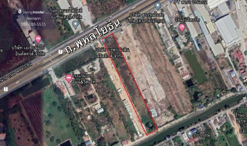 RentLand Land for rent in Wang Noi, beautiful plot, already filled, next to Phahonyothin Road ID-13433.