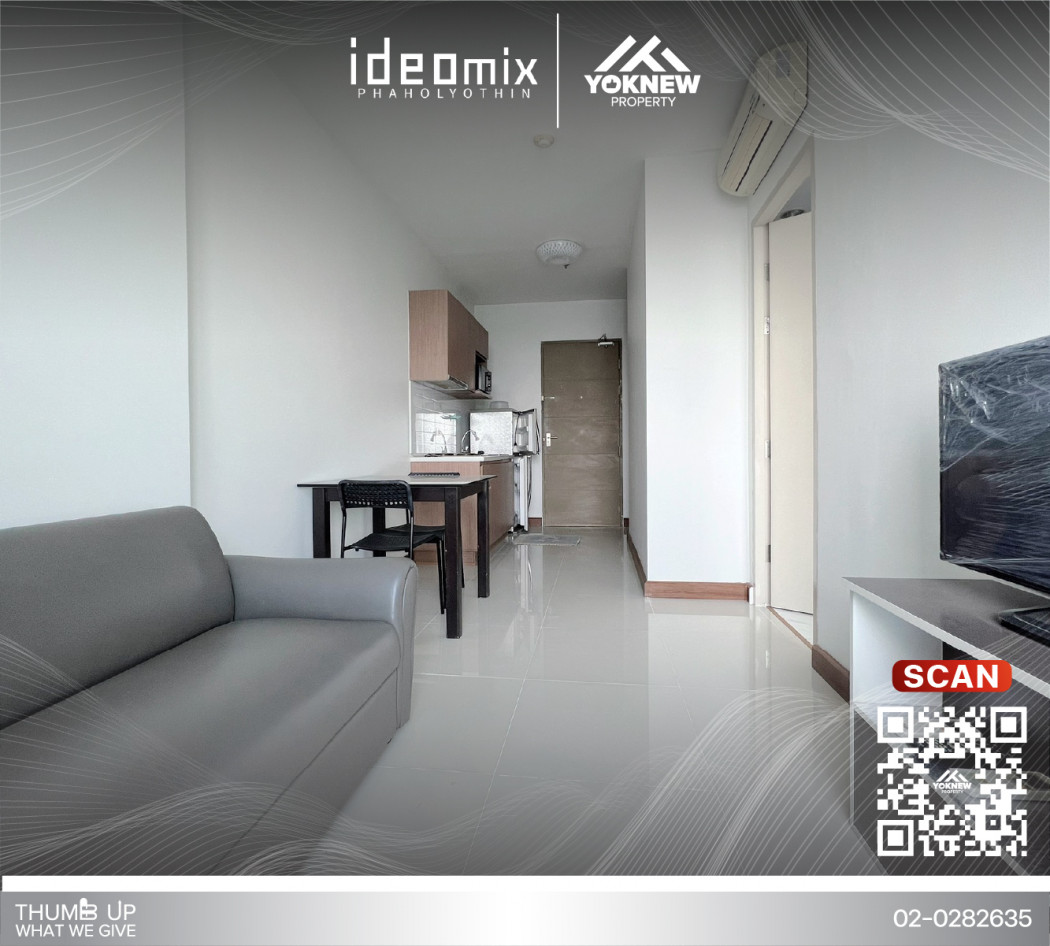 เช่า Ideo Mix Phaholyothin  ห้องทำพื้นใหม่ ทีวีใหม่ ทิศตะวันออก