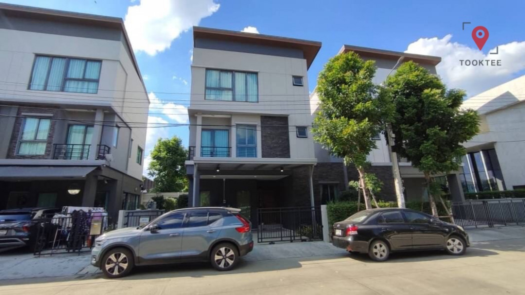 SaleHouse Townhome for sale, very new house, Baan Klang Muang The Edition Rama 9-Krungthep Kreetha, 218 sq m., 38.7 sq m, ready to move in.
