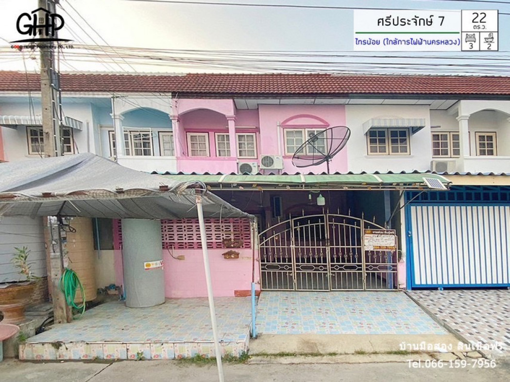 SaleHouse 2-story townhouse for sale, Sri Prajak Village 7, Bang Kruai-Sai Noi Road. The owner is selling it himself.