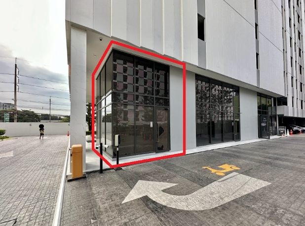 RentOffice ให้เช่าพื้นที่หน้าร้าน 19 ตรม ชั้นล่าง อาคารคอนโด โมดิซ ลอนซ์ รัง