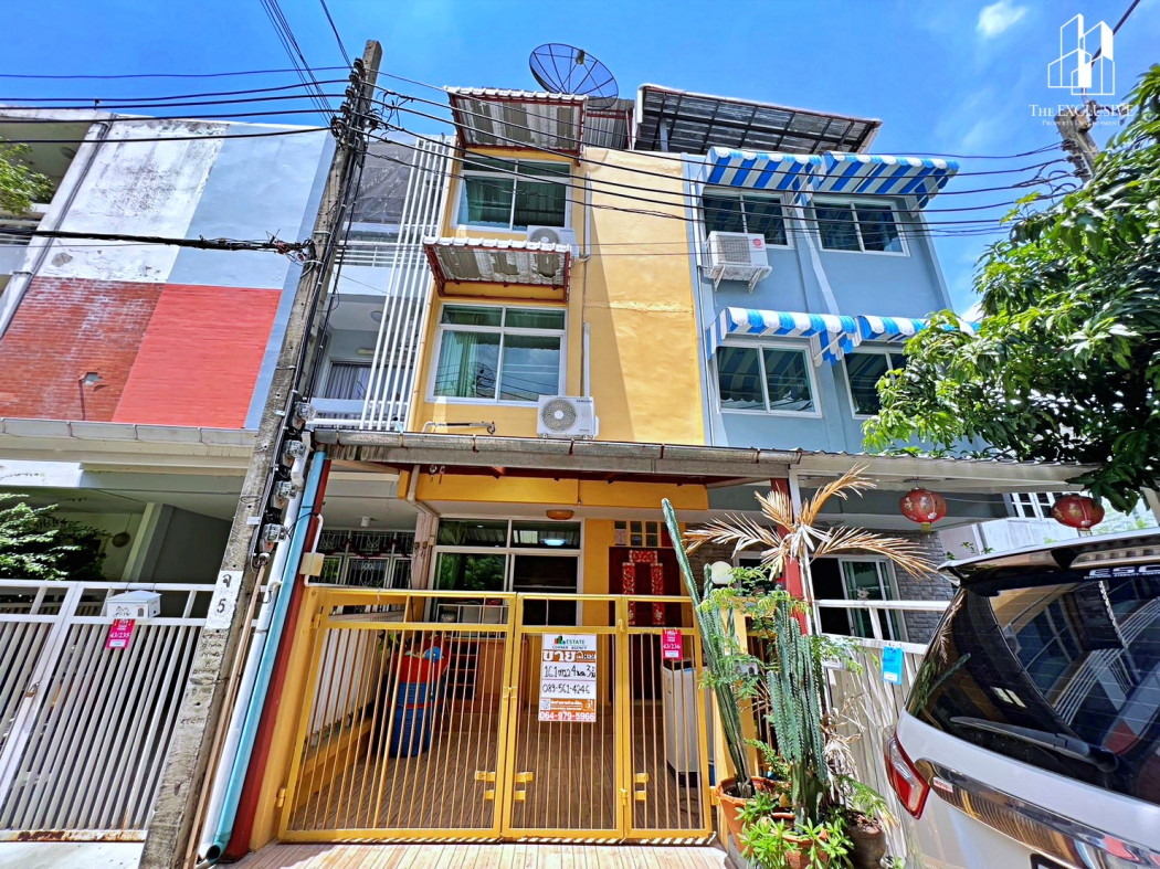 SaleHouse (HL)A84738 - 3-story townhome for sale, City Home Village, Lat Phrao 80, ready to move in, near the Yellow Line, 150 sq m., 16.1 sq m.