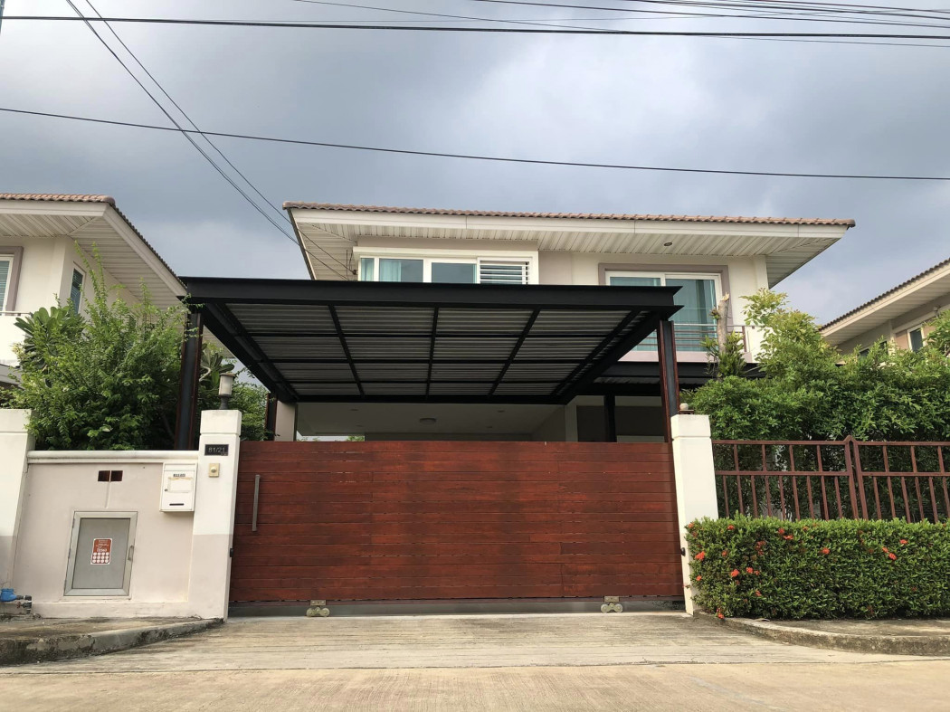 RentHouse For rent, detached house, 3 bedrooms, 3 parking spaces, Supalai Ville Bangna-Srinakarin, 175 sq m., near Singapore International School.