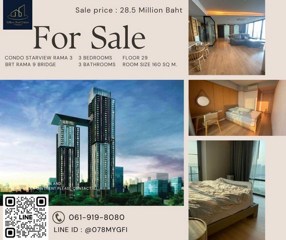 Condo For SALE "Starview Rama 3" -- 3 bedrooms 160 Sq.m. 