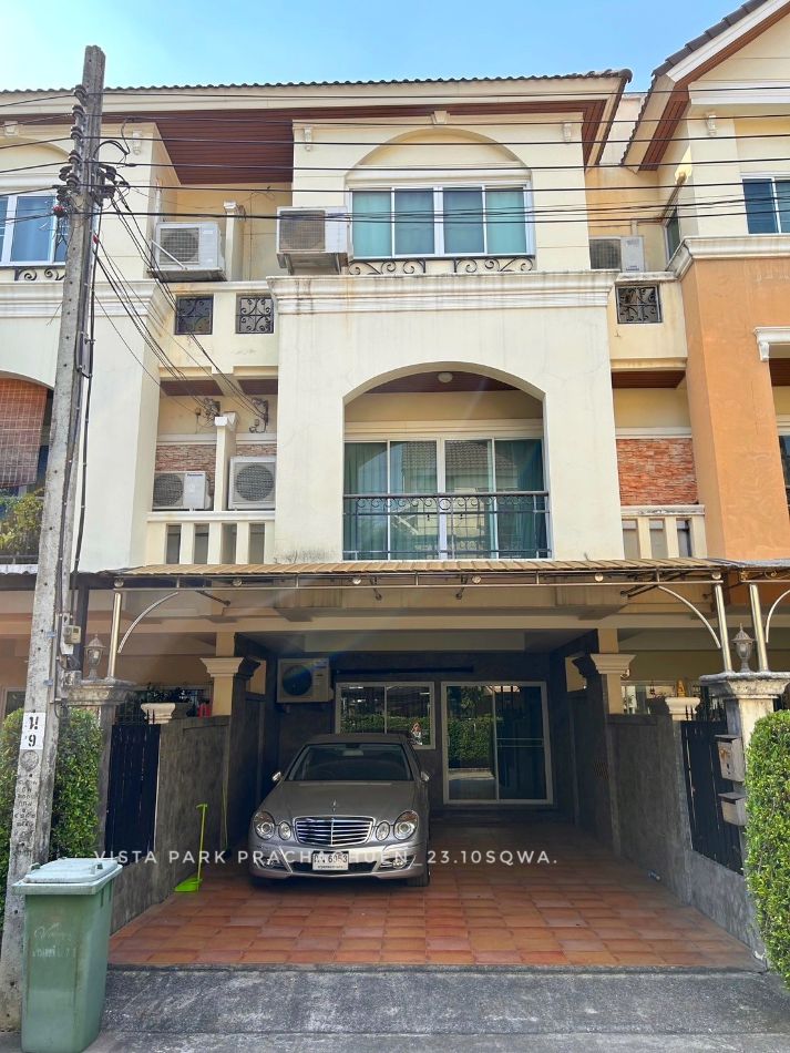 SaleHouse Townhome for sale, 3 floors, 3 bedrooms, with furniture and electrical appliances, Vista Park Prachachuen, 220 sq m., 23.1 sq m.