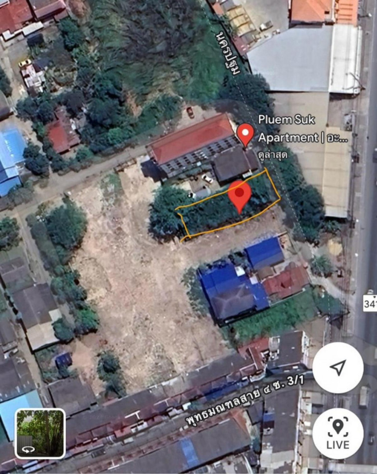 SaleLand Empty land for sale, 100 sq m, Om Noi, Samut Sakhon, about 50 meters from Phutthamonthon Sai 5 Road, ID-13871