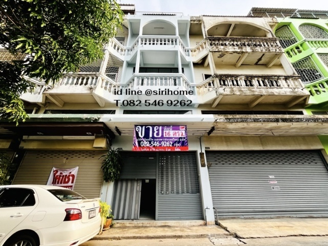 SaleOffice 4-storey commercial building for sale, Na Mueang, Mueang Ratchaburi, Ratchayindee Road, size 1 unit, 16 sq m, newly renovated.