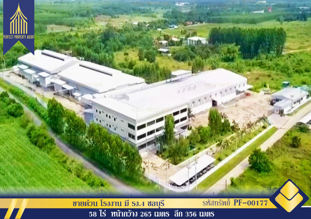 SaleWarehouse Factory for sale, Chonburi, 94340 sq m., 58 rai.