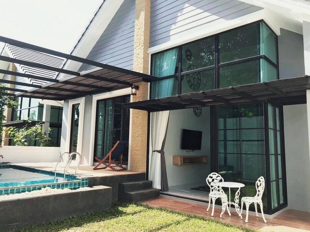 เช่าบ้าน For Rent : Chalong, detached house With swimming pool, 2B