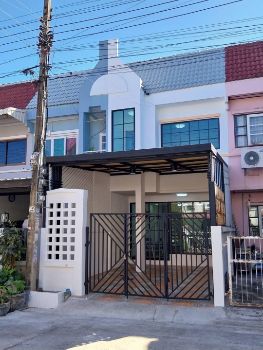 SaleHouse Townhome for sale, Duangkamon Village, 85 sq m., 18 sq m. House Renovate Phraya Suren 35 Completed and ready to submit to Bank