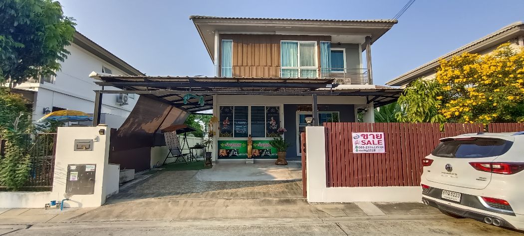 SaleHouse Single house for sale, beautiful house ready to move in For sale with furniture, Prueklada Bangna, 160 sq m., 50 sq m, additional garage and around the house.