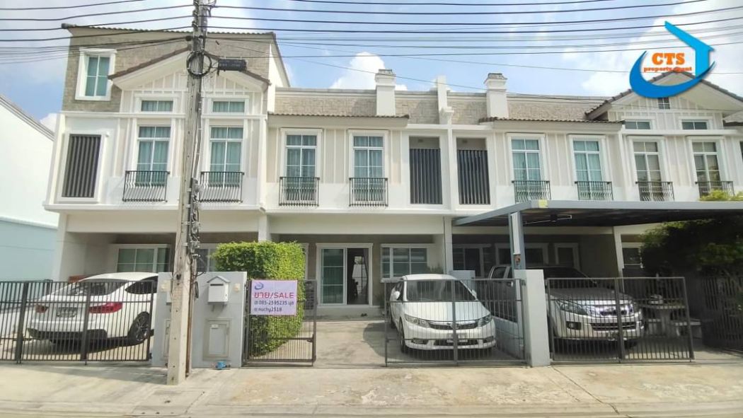 SaleHouse Townhome for sale, beautiful house ready to move in Convenient transportation, Indy Bangna-Ramkhamhaeng 2, 122 sq m., 22.3 sq m, near department stores.