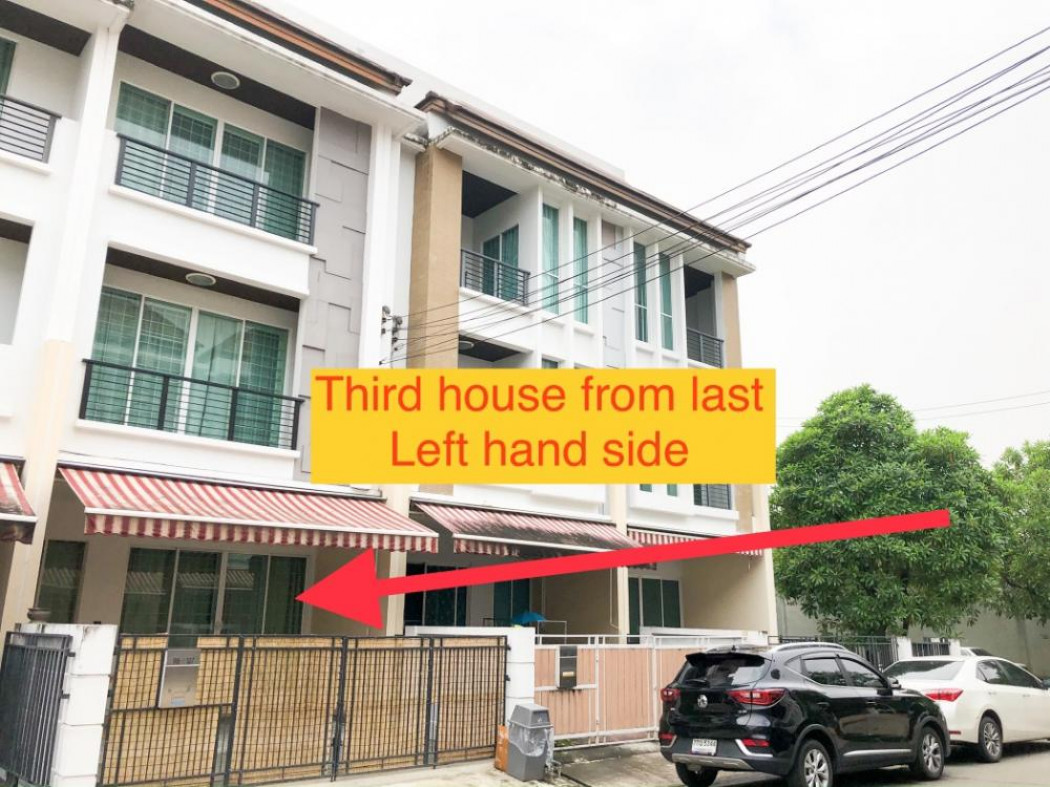 RentHouse For rent, 3-story townhome, Baan Klang Muang S-Sense Sathorn-Taksin 2, 170 sq m, 19 sq m, complete furniture and electrical appliances.