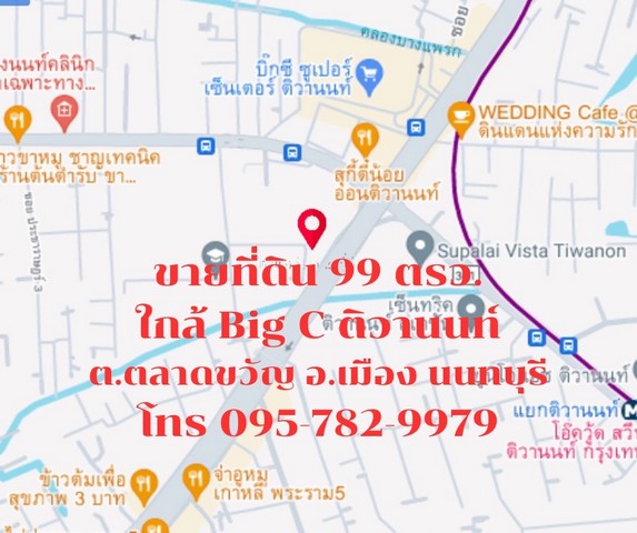 ขายที่ดิน ขาย ที่ดิน 99 ตรว ใกล้ถนนใหญ่2นาที