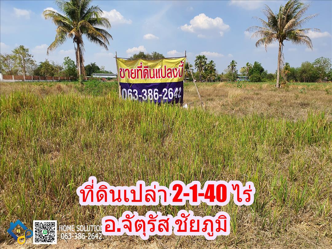 ขายที่ดิน ขายที่ดินเปล่า 2-1-40 ไร่ อ.จตุรัส จ.ชัยภูมิ อยู่ในแหล่งชุมชน