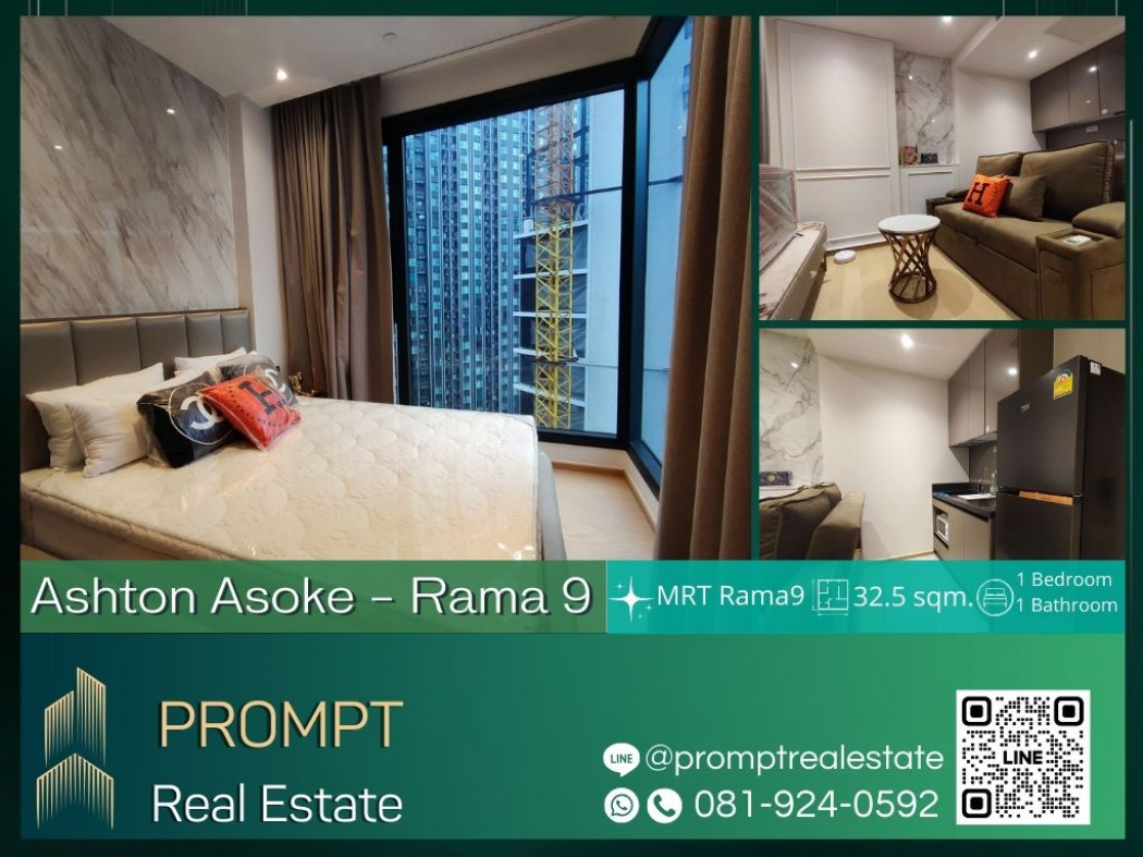 AB05389 - Ashton Asoke - Rama 9 - 32.5 sqm - MRT Rama9 - Central Rama9 - Fortune Town