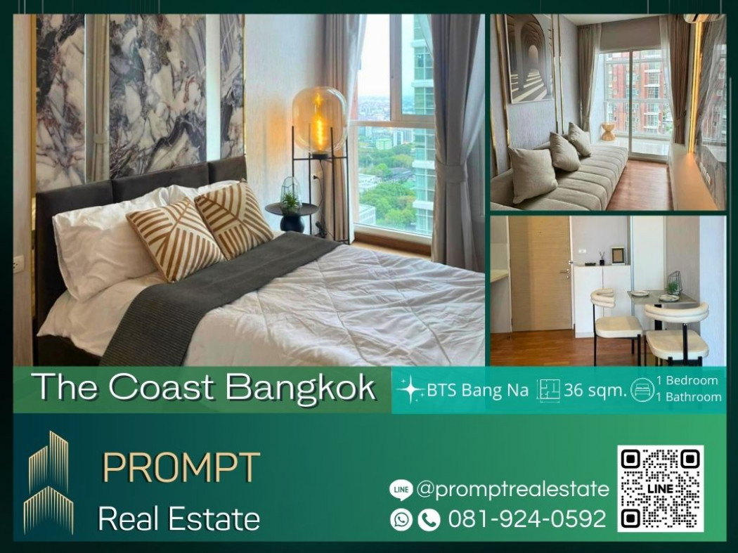 เช่าคอนโดมิเนียม ST12398 - The Coast Bangkok - 36 sqm - BTS Bang Na - Southeast Bangkok University - Suvarnabhumi Airport