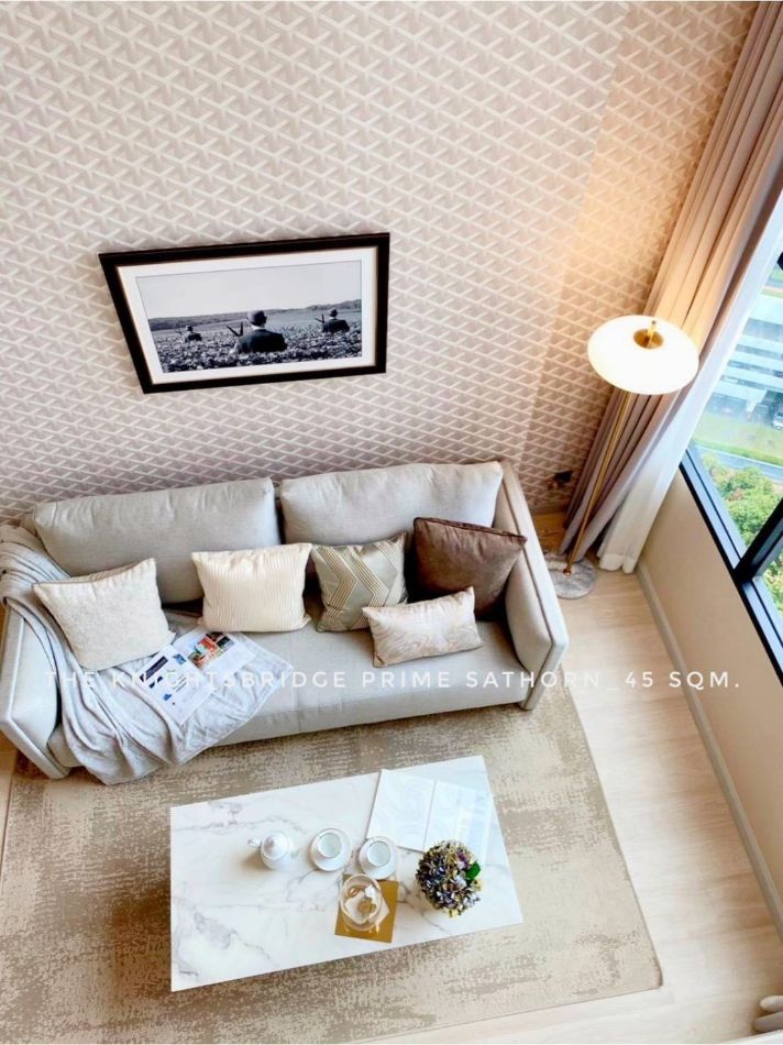 เช่าคอนโดมิเนียม ให้เช่า คอนโด Duplex 2 bedrooms high floor KnightsBridge Prime สาทร 45 ตรม. nice room city view in Sathorn area