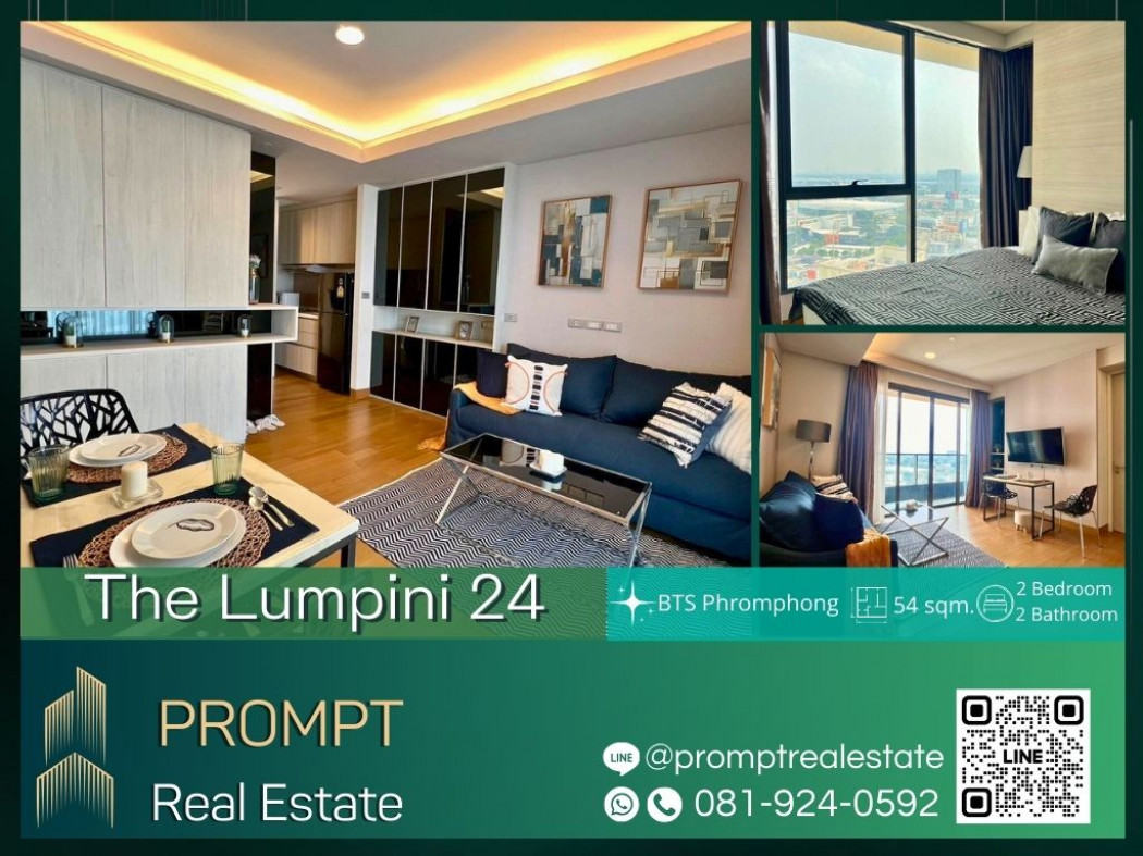 เช่าคอนโดมิเนียม ST12402 - The Lumpini 24 - 54 sqm - BTS Phromphong - EmQuartier - Emporium - Emsphere - Samitivej Sukhumvit Hospital