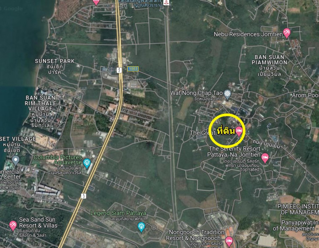 SaleLand Land for sale in Na Jomtien Pattaya, area 100 sq m., Soi Karawek, next to a fenced concrete road,