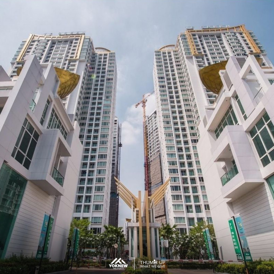 เช่าคอนโดมิเนียม ว่างเช่าแล้วนะCondo TC Green Rama 9 ห้องชั้นสูง วิวสวย พร้อมเข้าอยู่