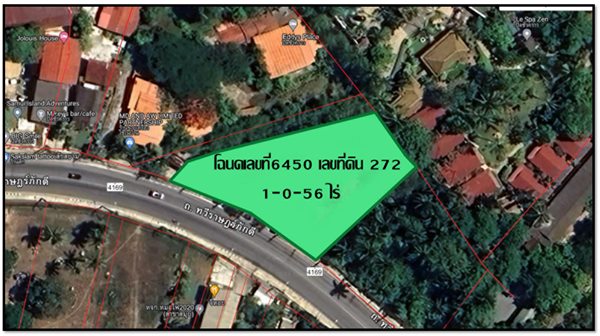 ขายที่ดินใกล้ทะเล ติด Zazen เกาะสมุย 1 ไร่ 56 ตร.ว. ติดถนน ใกล้สนามบินนานาชาติ เกาะสมุย 