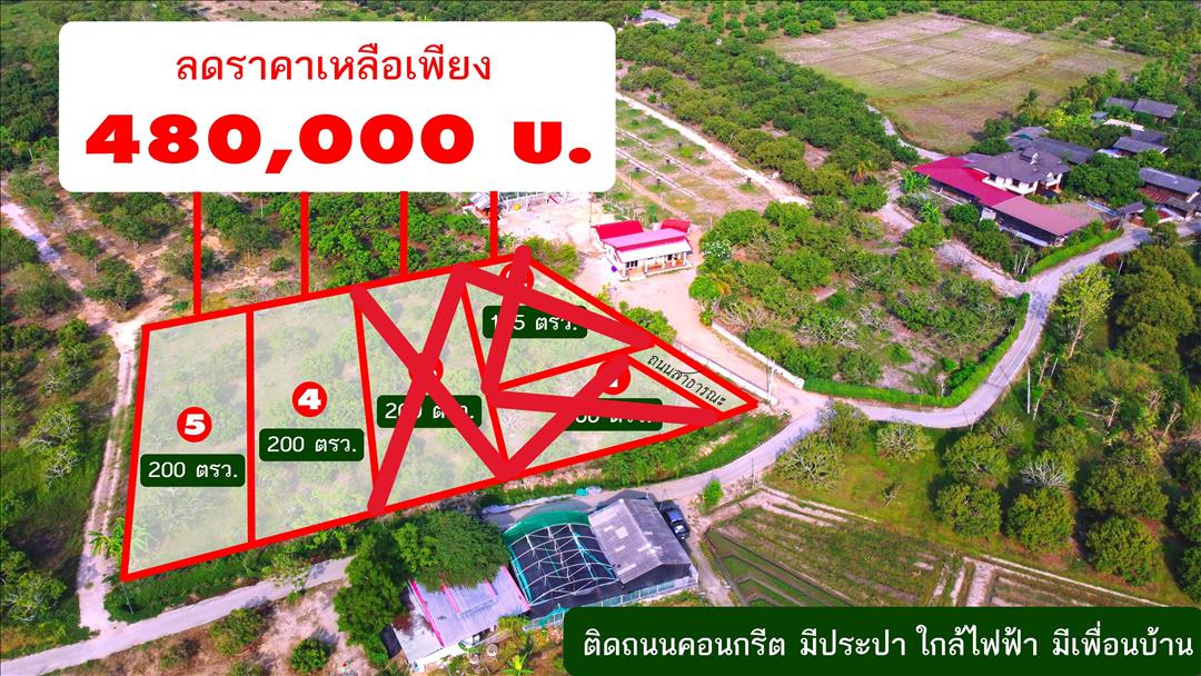 ขายที่ดินแบ่งเริ่ม 200ว. 480,000บ. ต.ทุ่งปี๊ อ.แม่วาง เชียงใหม่