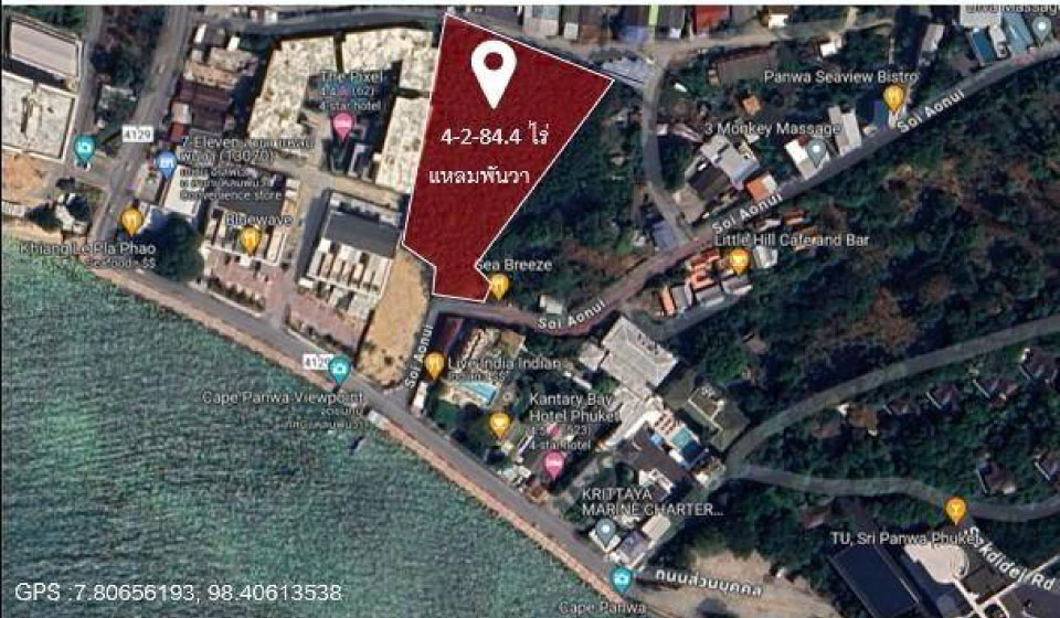 SaleLand Land for  60 meters from Laem Panwa viewpoint,Mueang District,Phuket Provincesale,4284 rai,