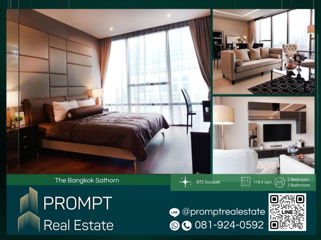 เช่าคอนโดมิเนียม ST12575 - The Bangkok Sathorn  - 118.4 sqm  - BTS Surasak - St.LouisCollege - BTS SaphanTaksin