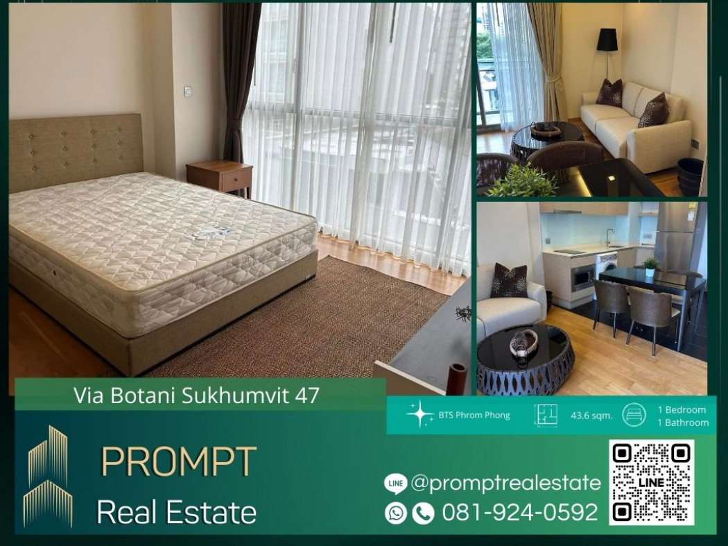 เช่าคอนโดมิเนียม UV01776 - Via Botani Sukhumvit 47 - 43.6 sqm - BTS Phrom Phong