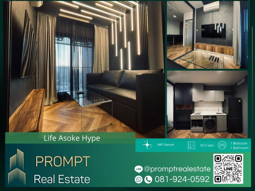 KL04385 - Life Asoke Hype - 35.5 sqm  - MRT Rama9 - CentralRama9 - ARL Makkasan