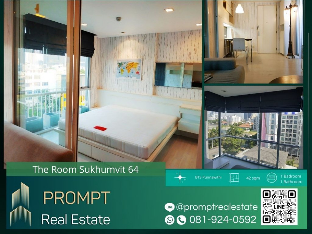 เช่าคอนโดมิเนียม ST12506 - The Room Sukhumvit 64 - 42 sqm - BTS Punnawithi