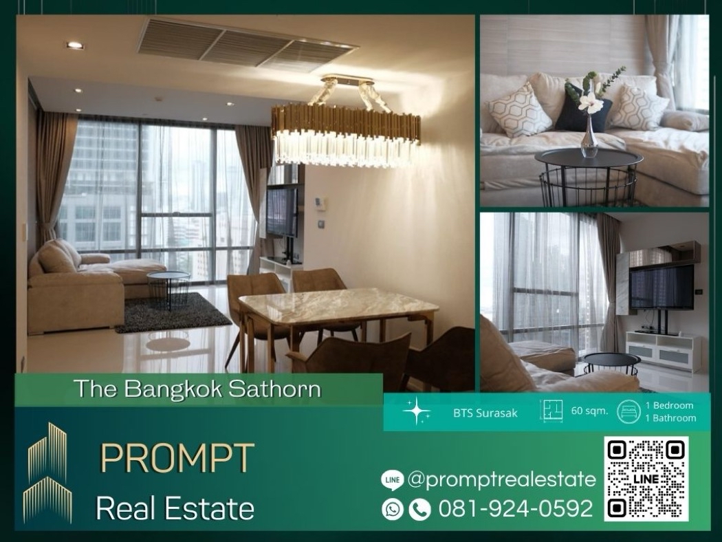 ST12446 - The Bangkok Sathorn - 60 sqm  - BTS Surasak - St.LouisCollege - BTS SaphanTaksin