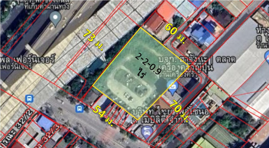 SaleLand Land for sale, Rat Burana, Soi 29, near Kasikorn Bank head office, 2-2-0.9 rai, Rama 9 Bridge view