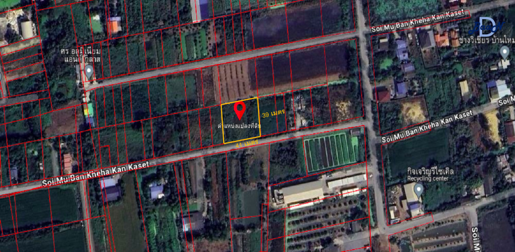 SaleLand Land for sale in Bang Yai, 4 rai 1 ngan 96 sq m, next to a housing development.