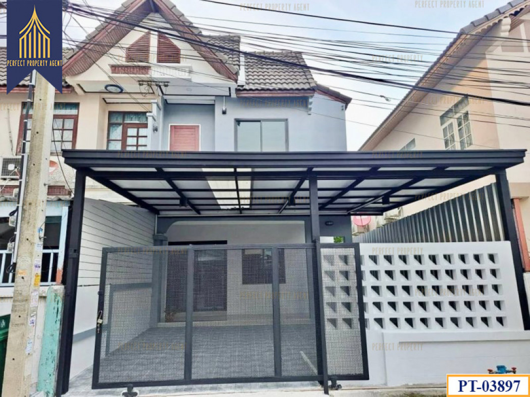 SaleHouse Townhouse for sale, Petch Ek Na Non, Bang Rak Phatthana, Bang Bua Thong, newly decorated, ready to move in