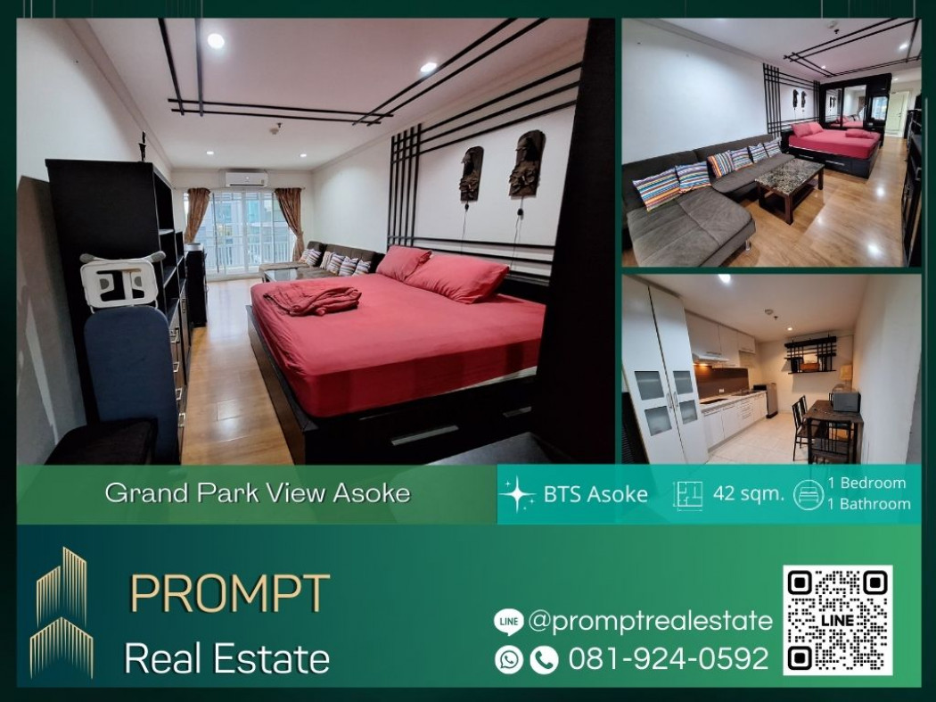 GH01177 - Grand Park View Asoke - 42 sqm  - BTS Asoke - Terminal 21