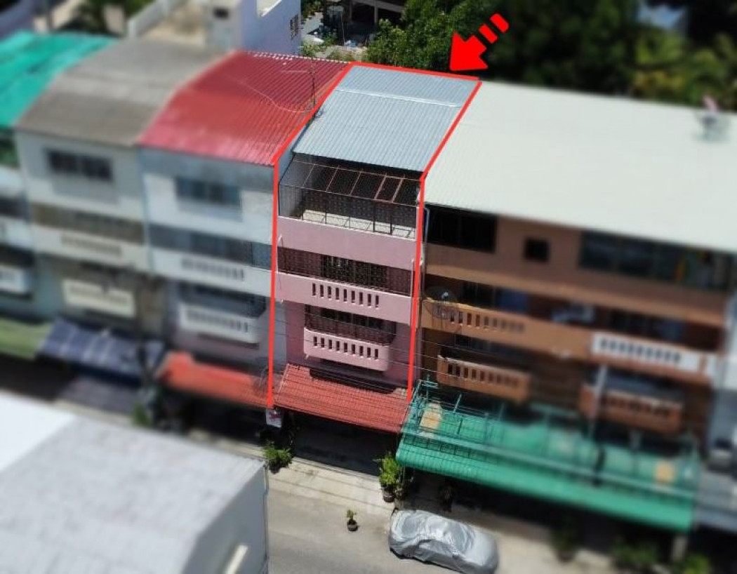 SaleOffice For sale: Commercial building, Pracha Uthit 79, 350 sq m, 28.1 sq wa, Wisesuk Nakhon 18, Suk Sawat 66, 6 m wide, fully extended, wide, main road, good for business