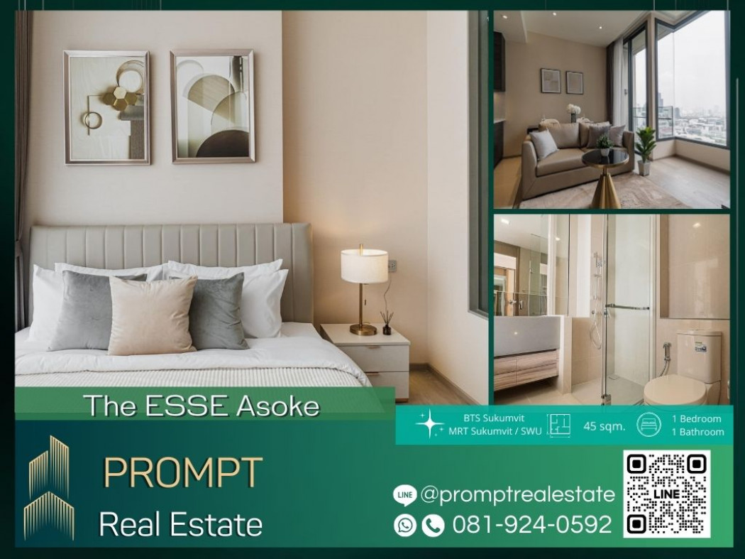 ST12447 - The ESSE Asoke - 45 sqm  - BTS Sukumvit - MRT Sukumvit - SWU