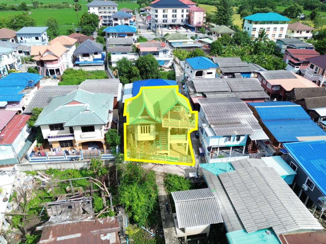 SaleHouse Single house for sale on the banks of the Chao Phraya River, Ban Ngiew Soi 4, Samkok, 150 sq m., 33 sq w, good atmosphere, ideal for living