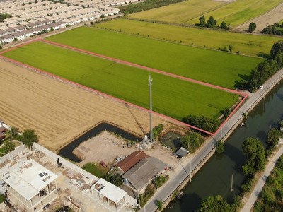 SaleLand Land for sale, Kanchanaphisek Ring Road, 10 rai, next to the canal road, dragging the hammer The ima