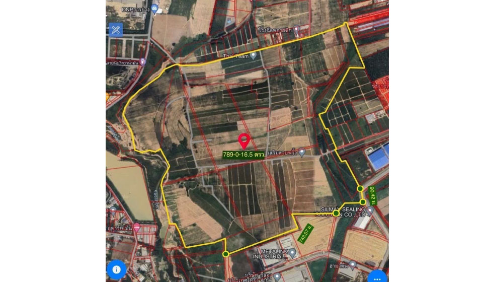 SaleLand Land for sale, purple area,789rai,Map Yang Phon Subdistrict, Pluak Daeng District,Rayong Province