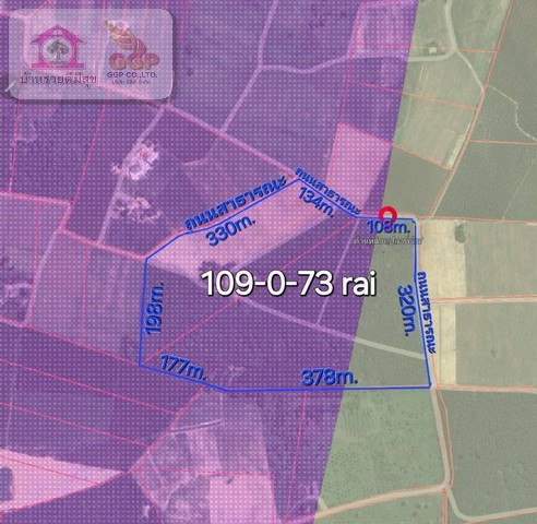 SaleLand ขายที่ดินผังเมืองสีม่วงลาย เกาะจันทร์ เนื้อที่ 109 -0-73 ไร่