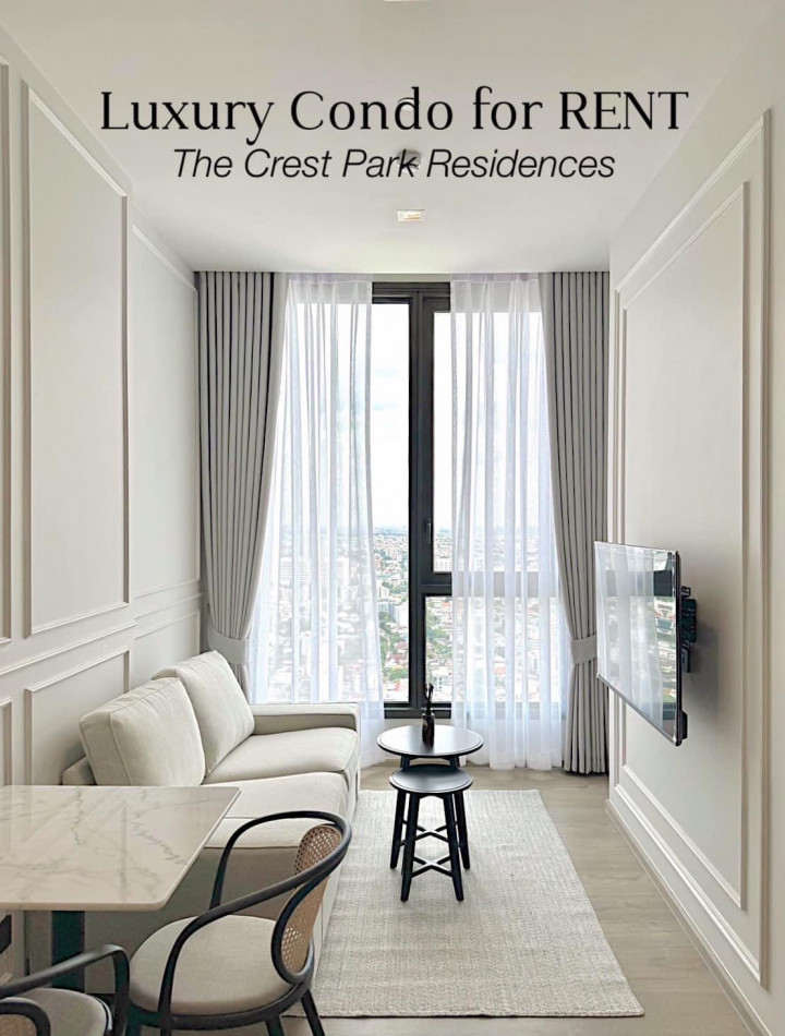 เช่าคอนโดมิเนียม ให้เช่า คอนโด M543 The Crest Park Residences 35 ตรม