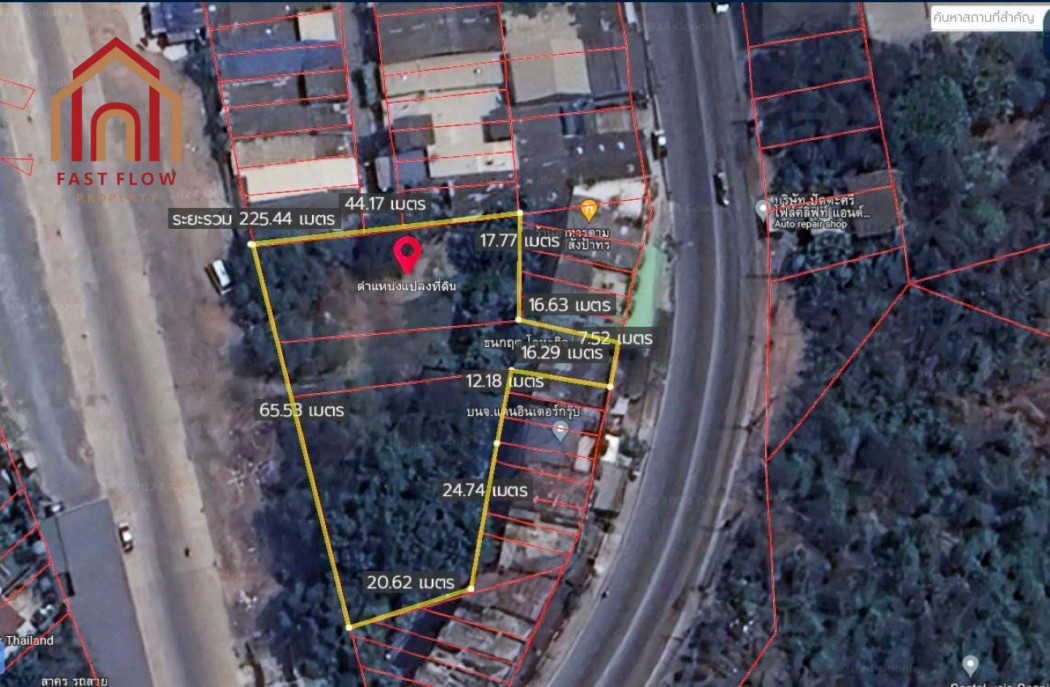 SaleLand Land for sale, vacant land, Soi Tha Chalom 1 rai 1 ngan 55 sq m.