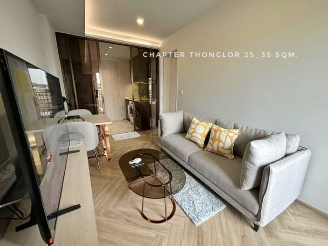 เช่าคอนโดมิเนียม ให้เช่า คอนโด Ready to move 1 bedroom river view Chapter Thonglor 25 : แชปเตอร์ ทองหล่อ 25 35 ตรม. easy to travel by BTS and car